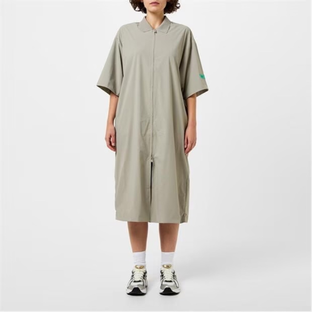 GREEN Fear Of God Essentials Fullzip Polo Dress XS